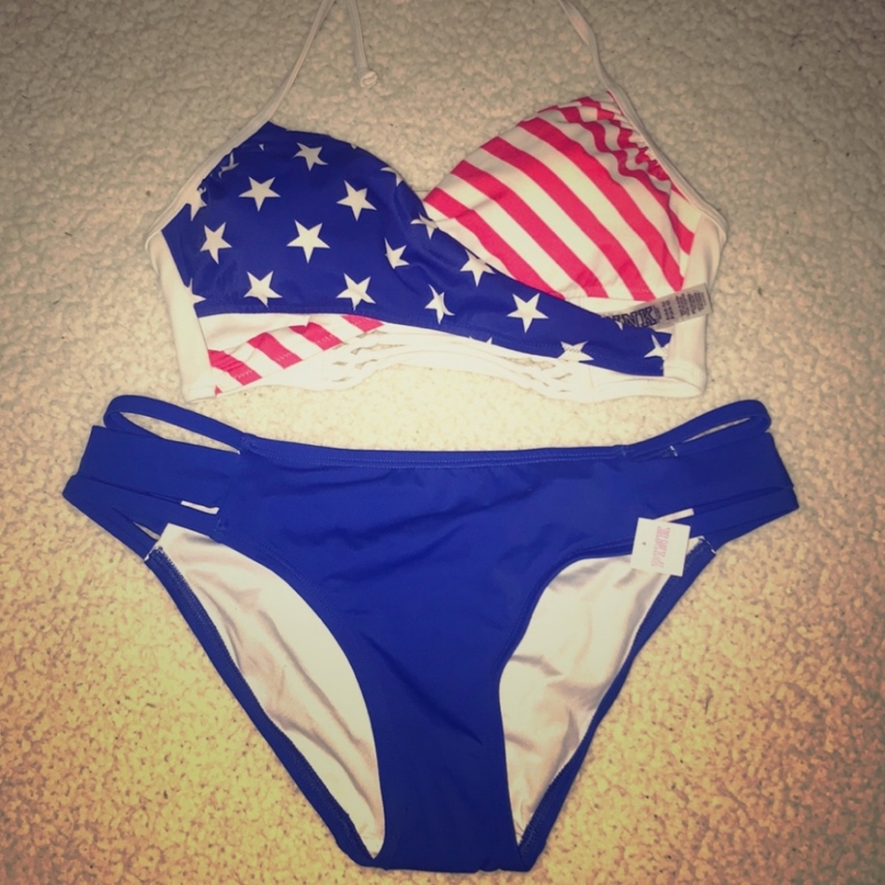 Victoria’s Secret PINK Flag Wrap Bikini